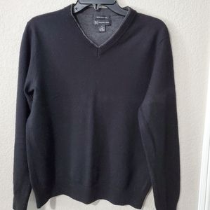 INC Black V-neck Sweater